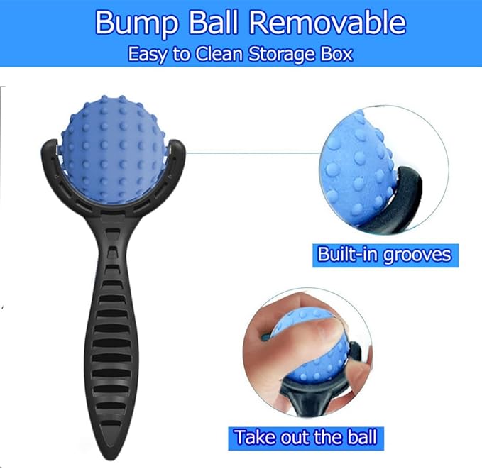 Everjoys Massage Ball Roller Set– Ice Cold and Hot for Deep Tissue and Sore Muscle Relief of Stiffness and Stress, Body, Neck, Back, Face, Eyes,Plantar, Foot