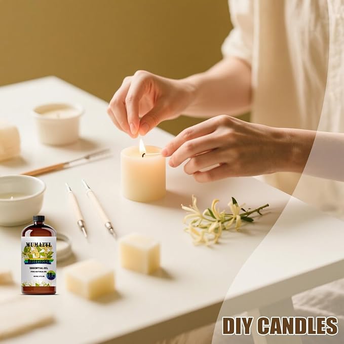 Honeysuckle Essential Oil, Honeysuckle Oil 16 Fl Oz 480ML for Diffuser Humidifier Yoga Cleaning DIY Candle Soap Making Essential Oils