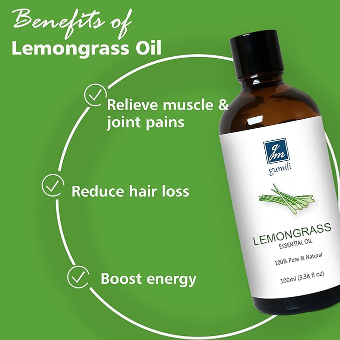 Lemongrass Essential Oil for Diffusers, 100ml