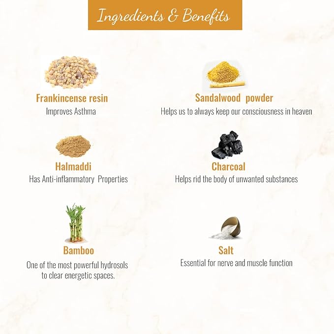 Soul Sticks Aztec Cinnamon Resin Incense Sticks, 90 Hrs Burn Time – 100% Natural, Hand-Rolled & Slow-Burning 6 Pcs| Artisan Blend for Yoga, Meditation, Relaxation, Aromatherapy (Frankincense)