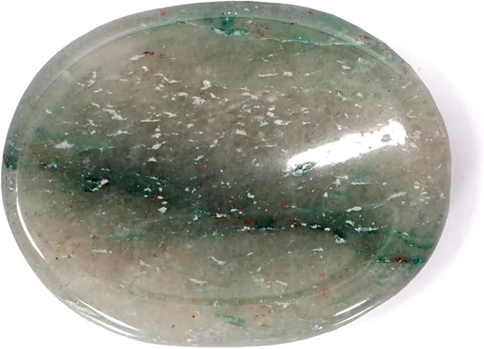 L PEDRA & CRYSTAL Worry Stone A Handheld Comfort to Ease Stress, Enhance Focus, and Promote Inner Peace (Green Aventurine Worry Stone)