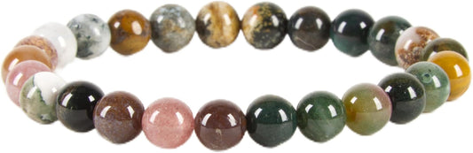 Cherry Tree Collection - Small, Medium, Large Sizes - Gemstone Beaded Bracelets For Women and Men - 8mm Round Beads