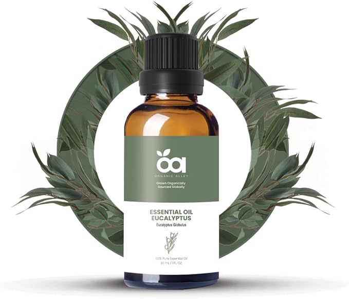 Eucalyptus Essential Oil by Organic Alley | 100% Pure & Revitalizing Aromatherapy - Breathe Easy & Refresh Your Senses with Eucalyptus Globulus | Natural Well-Being (1 Fl Oz)