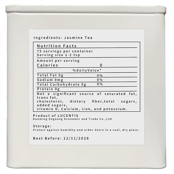 Snowflake Jasmine Green Tea – Premium Loose Leaf Chinese Tea with Intense Floral Aroma – 100g / 3.5oz – 茉莉飘雪