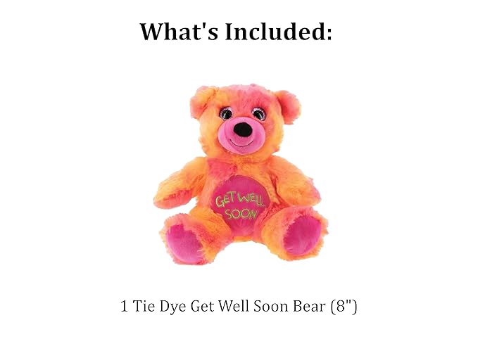 Kids Get Well Gift Basket – Care Box with Plush Bear, Balloon, Snacks & Activity Books (Kids Get Well Cheer: Pink Bear)