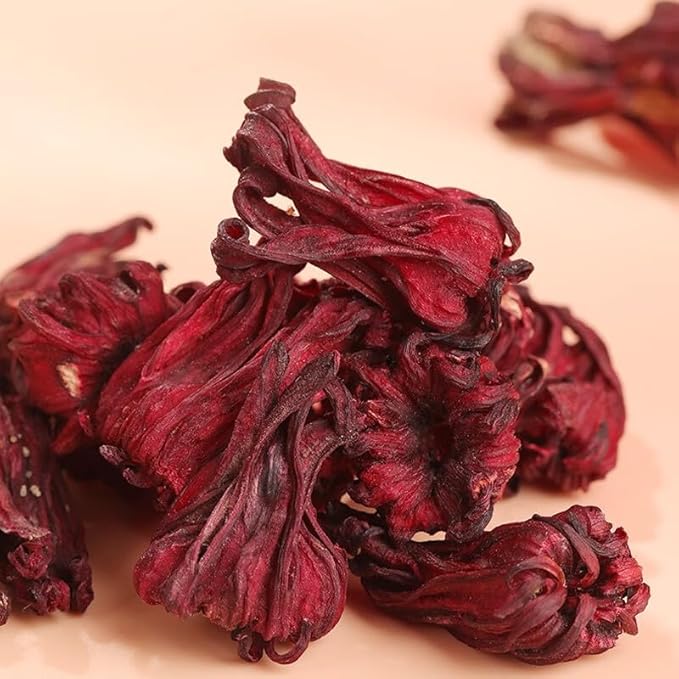 Hibiscus Flower Tea – 洛神花茶 – 100g/3.5oz (50 Pyramid Tea Bags), 100% Natural, Caffeine-Free, Sugar-Free, Gluten-Free, Supports Heart Health & Detox
