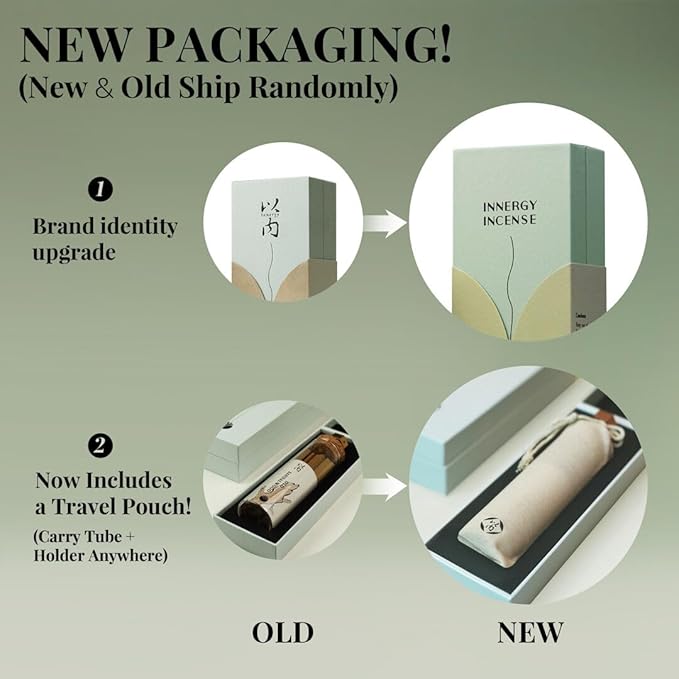 Meditate & Unwind - Innergy Old Sandalwood Incense Sticks, 100% Pure Meditation Incense, 40 Min Burn