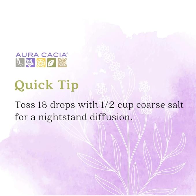 Aura Cacia Lavender Essential Oil, 100% Pure Lavandula Angustifolia Oil - Aromatherapy for Diffusers, Body Care, Skincare, Custom Blends | 2 Fl Oz (Pack of 1)