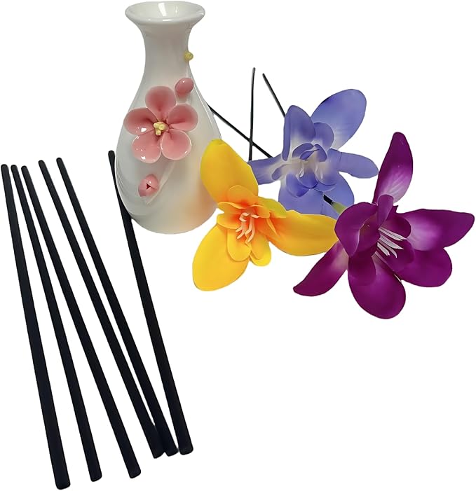 Ceramic Reed Diffusion Bottle Set Suitable for Essential Oil Diffusion Home Decoration and Desk Accessories for Women