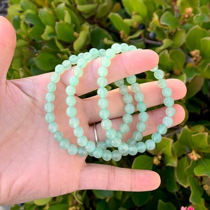 Adabele 1pc Natural Stretch Gemstone Bracelet 6mm (0.24 Inch) Bead 7" 7.5" 8 inch Healing Crystal Quartz Energy Chakra Jewelry Women Birthday Gift