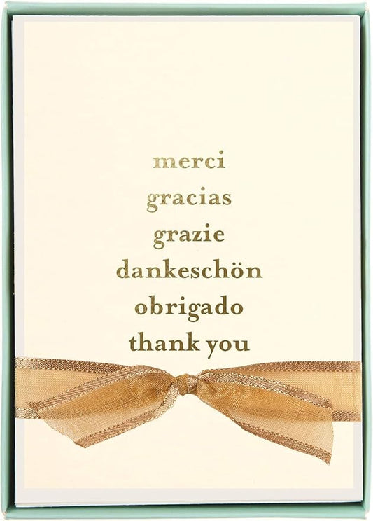 Graphique Box of Cards, Thank You Languages - Includes 10 Cards with Matching Envelopes and Storage Box, Cute Stationery Made of Durable Heavy Cardstock, Cards Measure 3.25" x 4.75" (L1542CB)