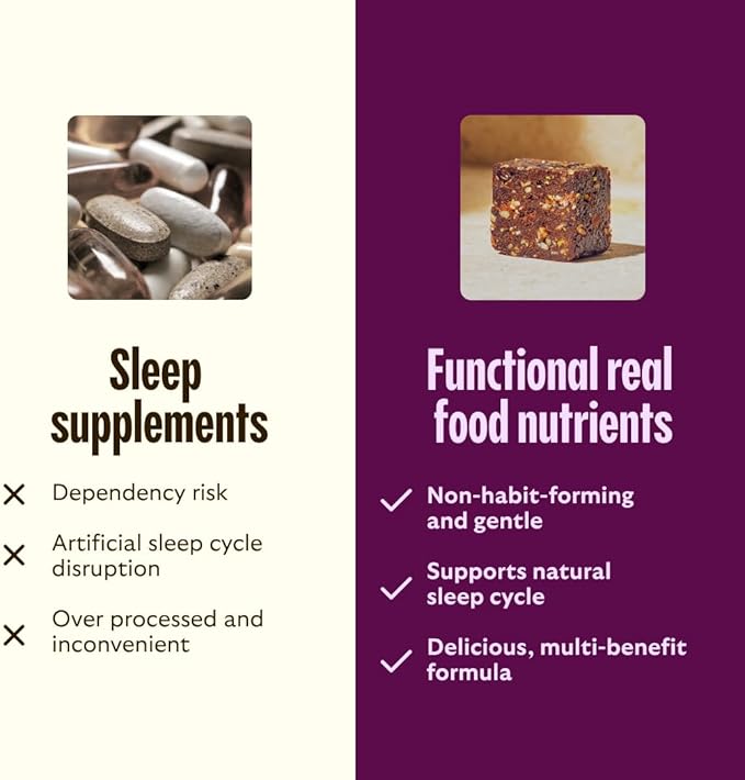 GEM Sleep Aid, Nighttime Bite, 7 Pack, Melatonin Free, L-Theanine, Magnesium, Valerian Root Extract | Vegan and Gluten Free | Earthy Chocolate Cherry, Trial Size