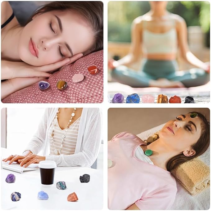 Crystals and Healing Stones,26 Pcs Healing Crystal Set for Meditation,7 Raw Chakra Stones Crystals Kit Pyramid Reiki Real Crystal Stones with Wooden Box,Gifts for Crystal Beginners