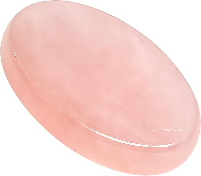 Amazing Gemstone Rose Quartz Worry Stone Crystals and Healing Stones - Worry Stones for Stress Relief Gifts - Piedra Crystal Fidget for Meditation - Unique Stocking Stuffers and Birthday Gifts