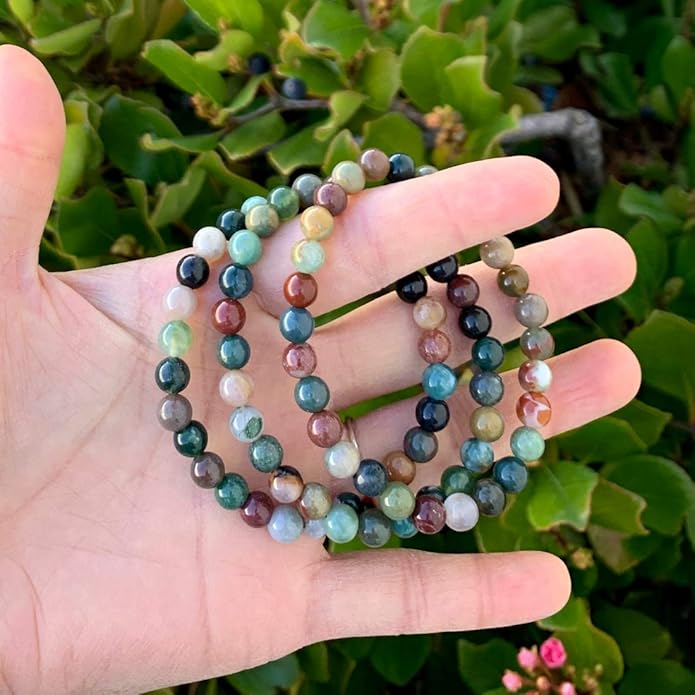 Adabele 1pc Natural Stretch Gemstone Bracelet 6mm (0.24 Inch) Bead 7" 7.5" 8 inch Healing Crystal Quartz Energy Chakra Jewelry Women Birthday Gift