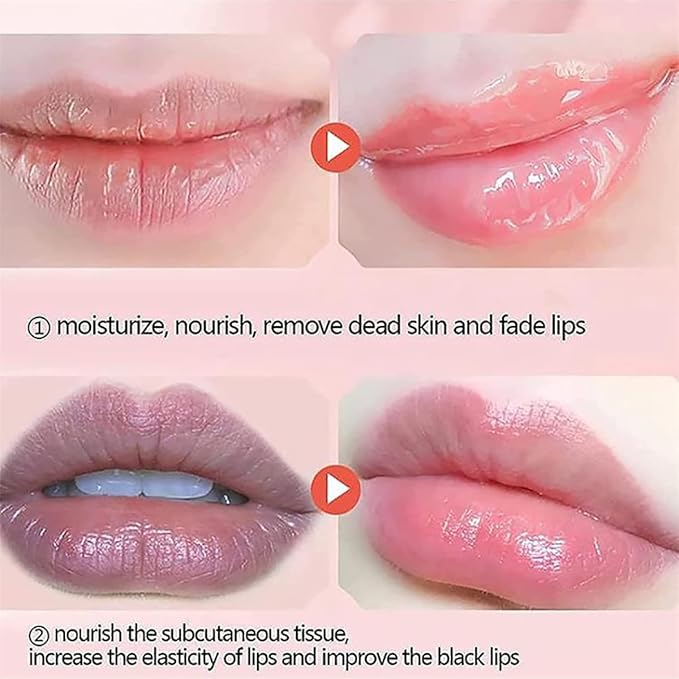 Fruit Lip Balm, Moisturizing & Smoothing Lip, Hydrate Repair Prevent Dry Cracked Lip Sleeping Lip Mask, Effective Reduces Lip Lines Lip Care (Strawberry)