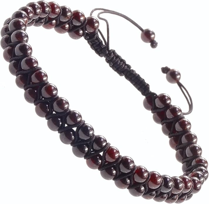 MASSIVE BEADS Double Layer Natural Chakra Healing Power Crystals Macrame Bracelet Yoga Stone Beads Gemstone Meditation Relax Anxiety Bangle for Unisex Women Men
