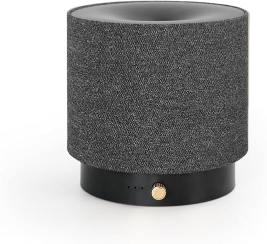 Elegant Fabric Aroma Diffuser - Quiet Essential Oil Diffuser with Soft Night Light, Perfect for Home, Office, and Yoga Space (M35-Black)