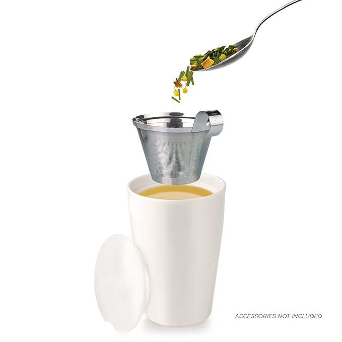 Tea Forte Cherry Marzipan Premium Organic Loose Leaf Caffeinated Green Tea Blend Canister, Makes 35-50 Cups