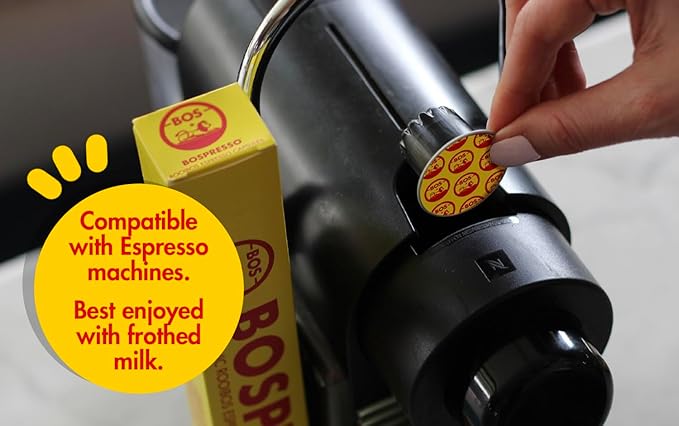 Rooibos Tea Pods - 10 Capsules - Organic & Caffeine Free - BOSpresso Rooibos Espresso Capsule - By BOS