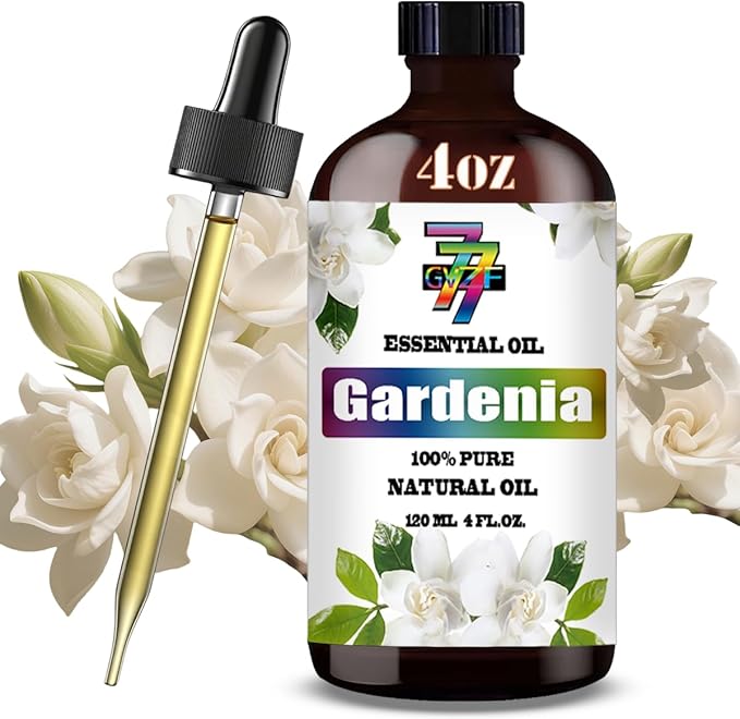 Gardenia Essential Oil (4 oz/120 ml) — Gardenia Oils for Aromatherapy, diffusers, humidifiers, Home fragrances, DIY Skincare, soap Making, DIY Candle, Relaxation, Yoga, and Meditation