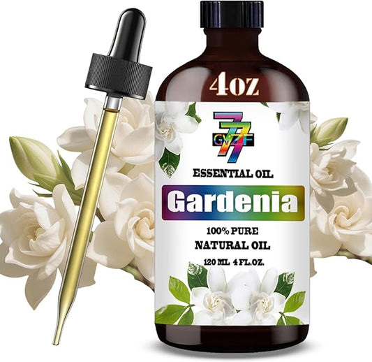 Gardenia Essential Oil (4 oz/120 ml) — Gardenia Oils for Aromatherapy, diffusers, humidifiers, Home fragrances, DIY Skincare, soap Making, DIY Candle, Relaxation, Yoga, and Meditation