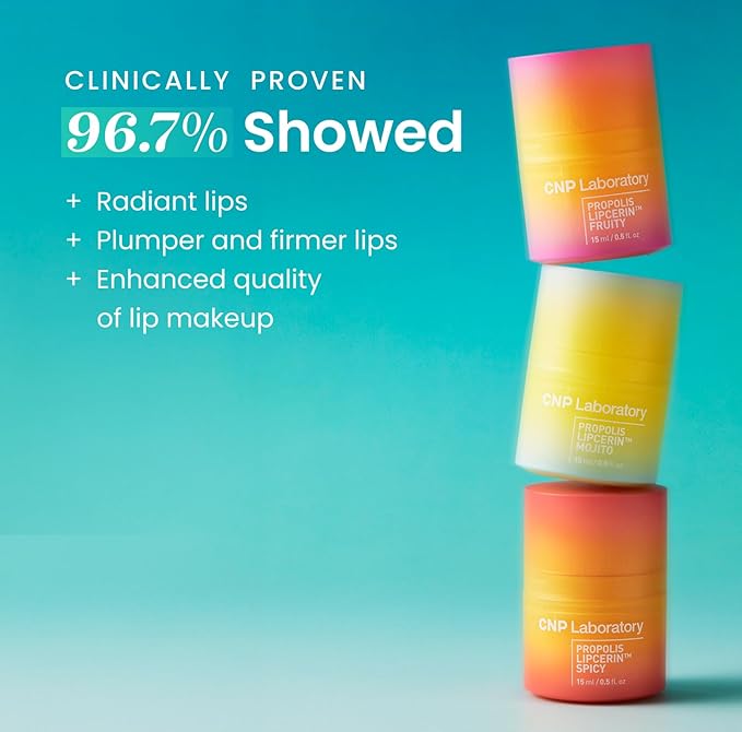 CNP Honey Lip Butter - Propolis Lipcerin™ 04 Mint, Hydrating Overnight Manuka Lip Balm & Mask, 12hr Long-Lasting Moisture, Korean Skin Care, 0.5 fl.oz.