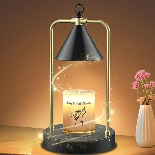Candle Warmer Lamp with Timer-Dimmable Wax Warmer for Scented Wax Jar Candles, Electric Black Candle Lamp Warmer for Jar Candle, Mothers Day Gifts for Mom, House Warming Gifts New Home Decor Aesthetic