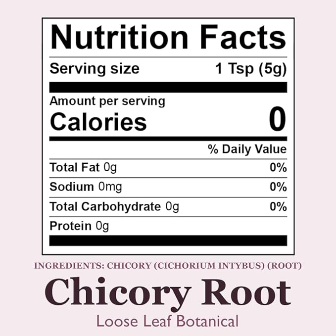 Organic Positively Botanicals Company, Chicory Root, Herbal Tea Loose Leaf Botanical, 4 Ounce