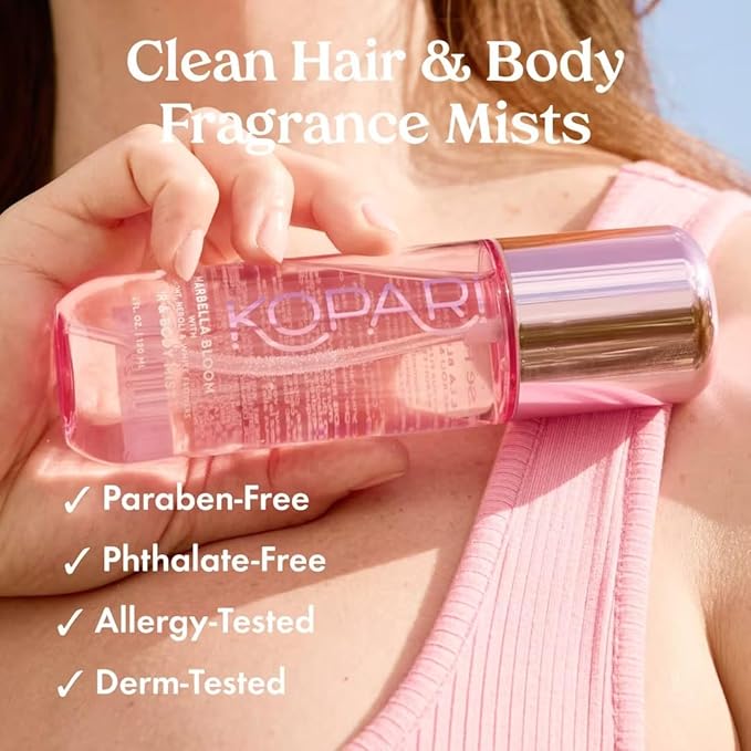 Kopari Hair & Body Mist Marbella Bloom, Long-Lasting Bright Inviting Floral, Blend of Neroli & Bergamot, with a Touch Of Cardamom and Vetiver, 4 oz