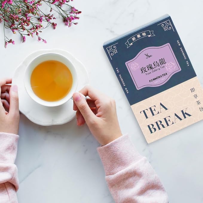 Fonming Tea- Rose Oolong Tea Bags – Individually Wrapped – Unsweetened, Light Floral Flavor – Hot or Cold Brew – Slimming & Refreshing Wellness Tea