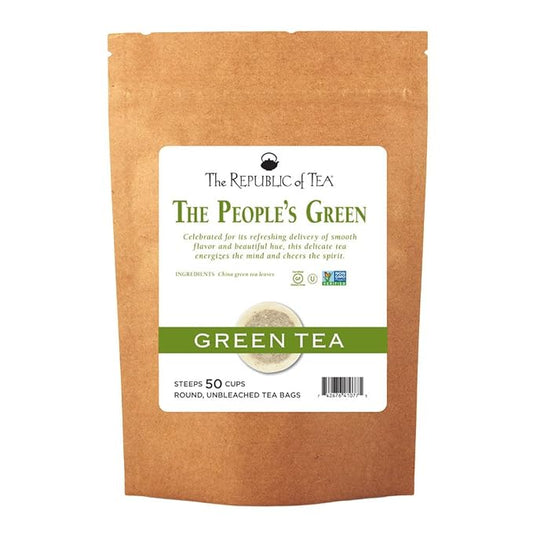 The Republic of Tea The People's Green Tea, 50 Tea Bags (Refill Bag)