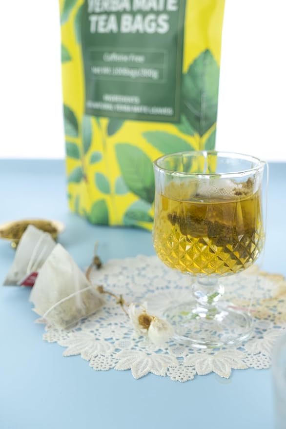 HYNTMYT Unsmoked Yerba Mate Tea Bags, 3g x 100 Count, Natural & Pure Yerba Mate Herbal Tea