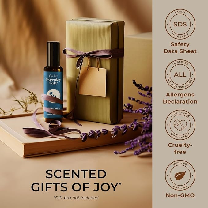 Gya Labs Deep Calm Essential Oil Roll On - 0.34 Fl Oz - Travel Size Roller for Camping, Skin, Aromatherapy Relief, Convenience