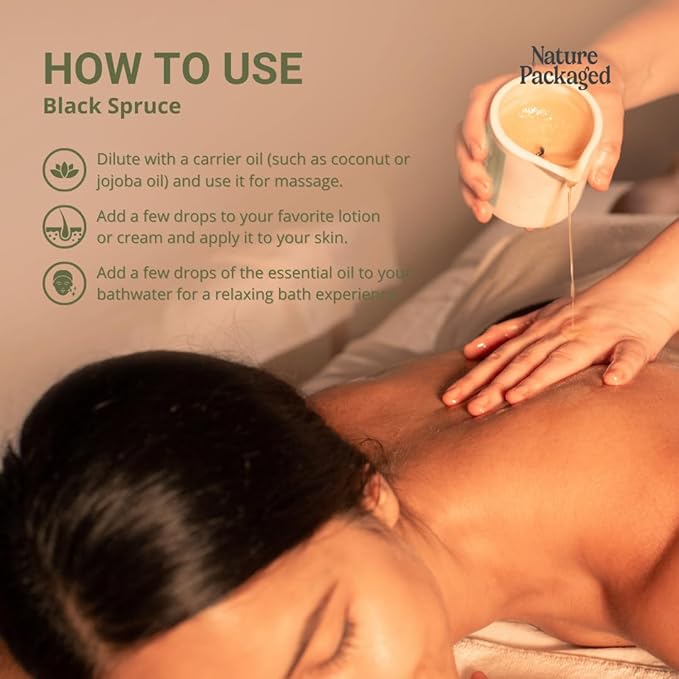 Black Spruce Essential Oil from Canada - Pure Essential Oils for Diffuser, Humidifier, or Aromatherapy- Fresh & Forest-Like | Pure Therapeutic Grade (8oz)