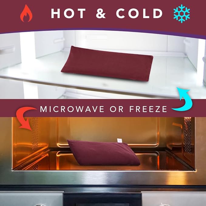 Lotus Unscented Weighted Eye Pillow – Natural Flaxseed Eye Mask for Meditation, Yoga & Travel – Relaxation Gift for Men & Women