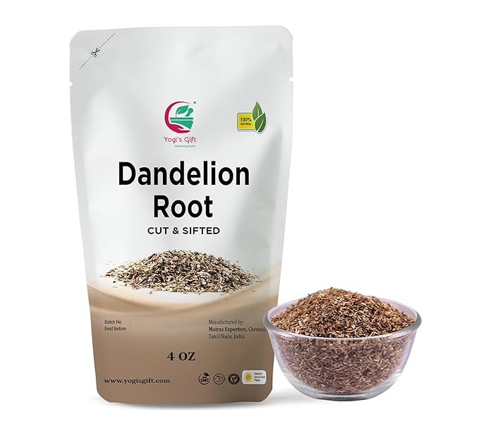 Dandelion Root 4 oz | Cut and Sifted Loose Root | by Yogi's Gift®