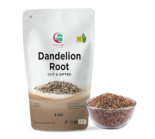 Dandelion Root 4 oz | Cut and Sifted Loose Root | by Yogi's Gift®