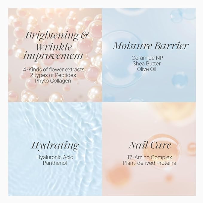 Koelf Rose Petal Satin Hand Mask (10pairs) - Intensive Nourishing, Moisturizing Gloves, Rose Scented Hand Repair Masks with Peptide, Collagen, Shea Butter for Silky Smooth Skin, Hand Treatment