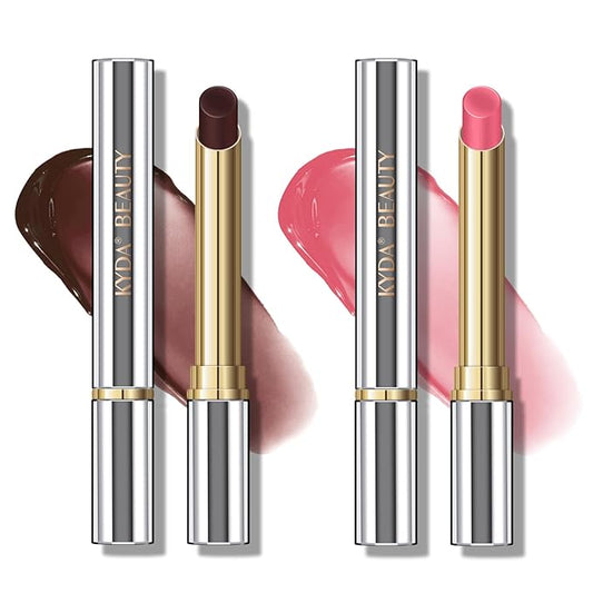KYDA 2 Colors Honey Lipstick Tinted Lip Balm, Sheer Hydrating Honey Lipstick, with a Hint of Natural Sheer Tint, Moisturizing Lips Color, Nourishing Lip Balm