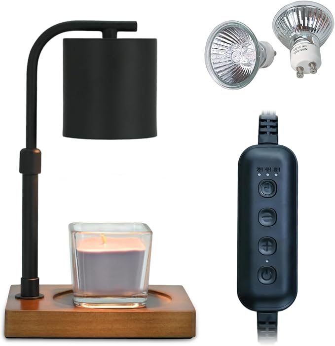 Candle Warmer Lamp Timer - Electric Adjustable Candle Lamp Warmer, Birthday Gifts for Women, for Mom, House Warming Gifts New Home, Candle Warmer for Jar Candles with 2 Bulb
