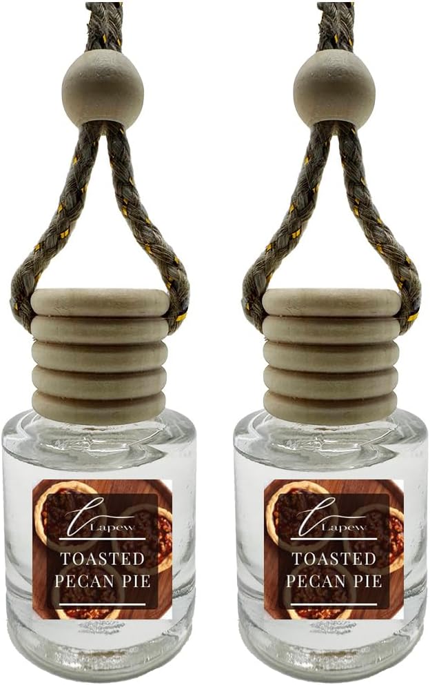 Car Air Freshener Diffuser – 2 Pack Hanging Air Freshener Diffuser (.34 Oz, Toasted Pecan Pie)