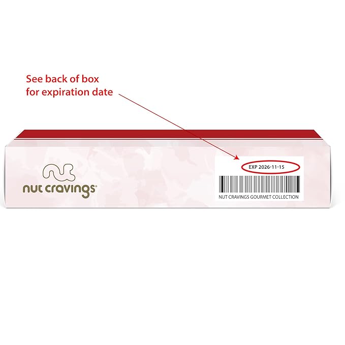 NUT CRAVINGS - Diwali Sweets Hamper Mixed Nuts Gift Basket in Red Gold Box (7 Assortments, 1 LB) Food Arrangement, Healthy Snack Care Package, Food Assortments