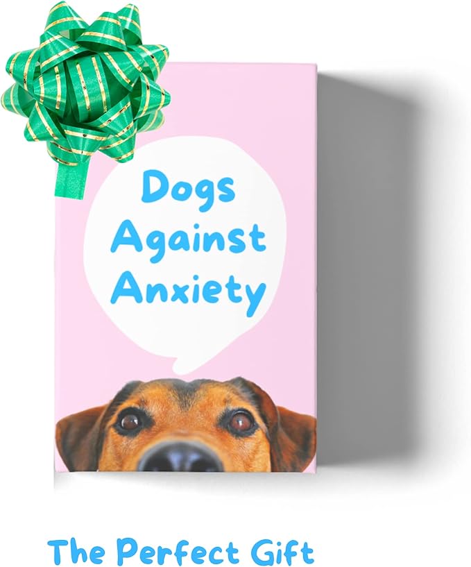 CATCHYOURDREAMS Dogs Against Anxiety Cards - 50 Cards For Self Esteem and Stress, Affirmations for Anxiety Emotions Tarot Self Therapy (Dogs Against Anxiety)