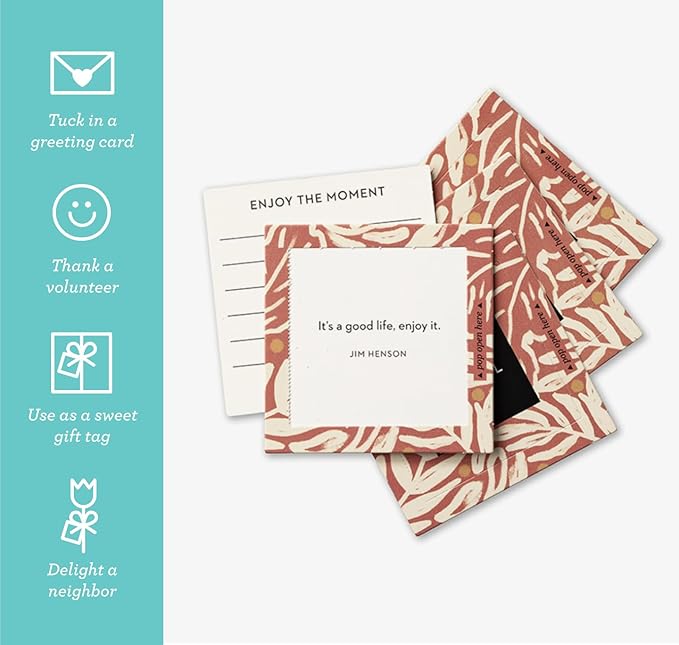 Compendium ThoughtFulls Pop-Open Cards — 4-Pack of Grateful, Live with Intention, Mindfulness, Carpe Diem – 120 Pop-Open Cards, Each with a Different Message Inside