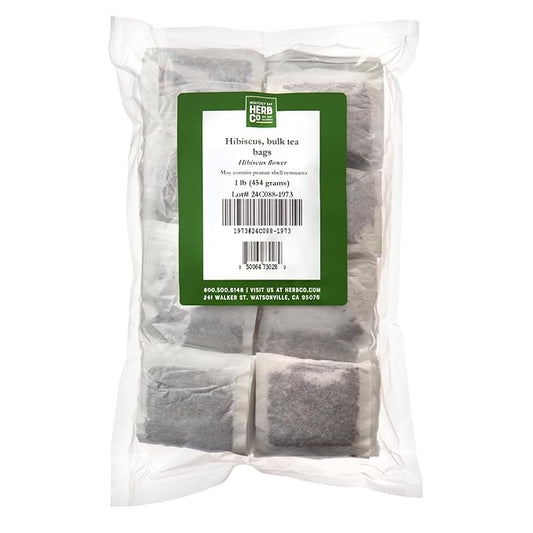 Monterey Bay Herb Co. Hibiscus Tea | 200 Tea Bags | Caffeine Free | Berry-Like Flavor | Rich in Vitamin C