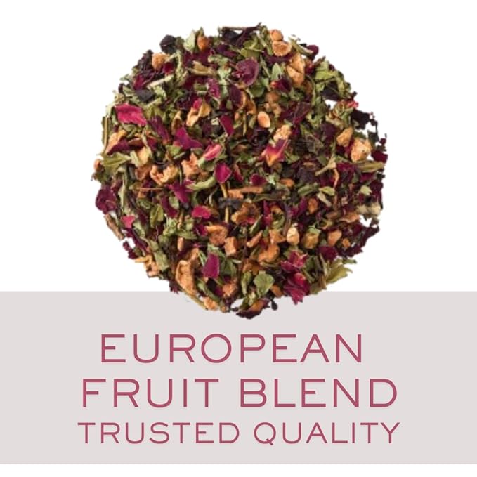 EZR Leaf Sweet Rose Black Tea – Loose Leaf Rose Fruit Tea, Floral & Fruity Blend, Low Caffeine Canister 1.76 Ounce