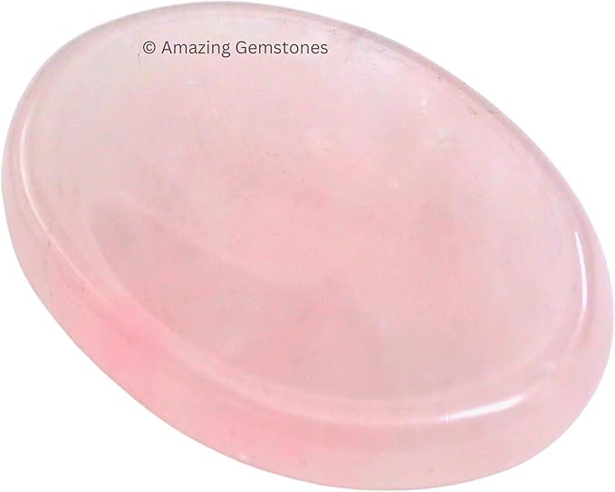 Amazing Gemstone Rose Quartz Worry Stone Crystals and Healing Stones - Worry Stones for Stress Relief Gifts - Piedra Crystal Fidget for Meditation - Unique Stocking Stuffers and Birthday Gifts