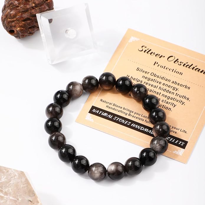 AD Beads 4mm6mm8mm10mm Handmade Bracelet - Natural Gemstone for Peace and Tranquility - Meditation, Yoga, Healing and Energy Gift for Unisex