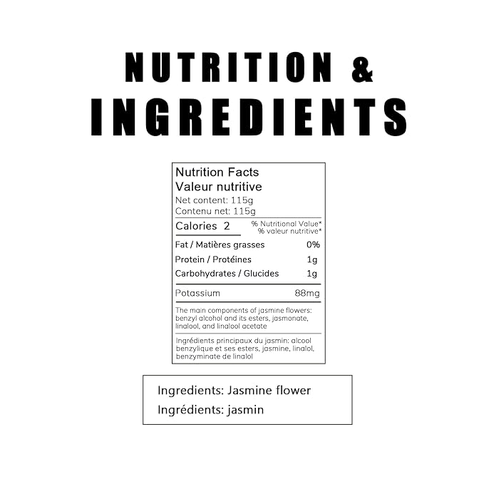 TooGet Fragrant Natural Pure Jasmine Buds Dried Jasmine Flowers Wholesale, Herbal Tea - 4 OZ